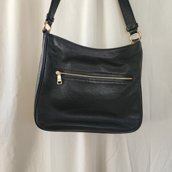 Coach Ellie Refined Pebble Leather File Shoulder Bag/Crossbody Black / Gold - Picture 8 of 12